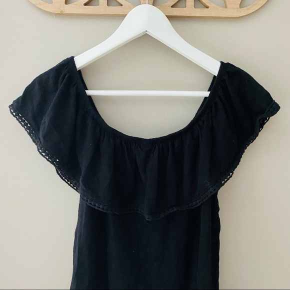 Old Navy Off The Shoulder Top Black Sz Small - Picture 7 of 8